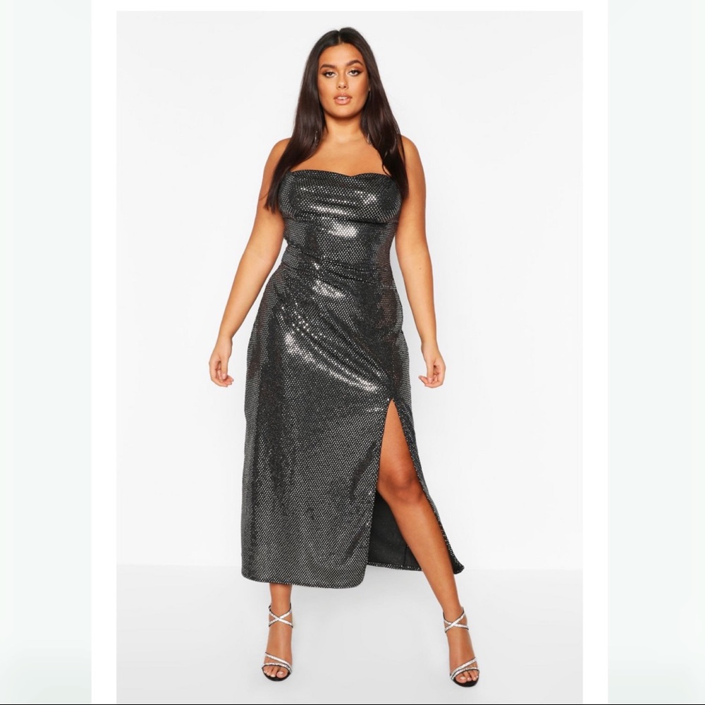 Silver sequin dress